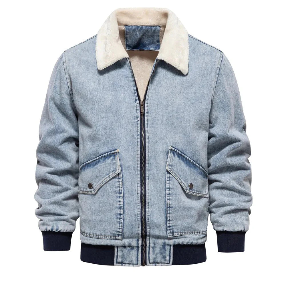 Denim Sherpa Jacket for Men