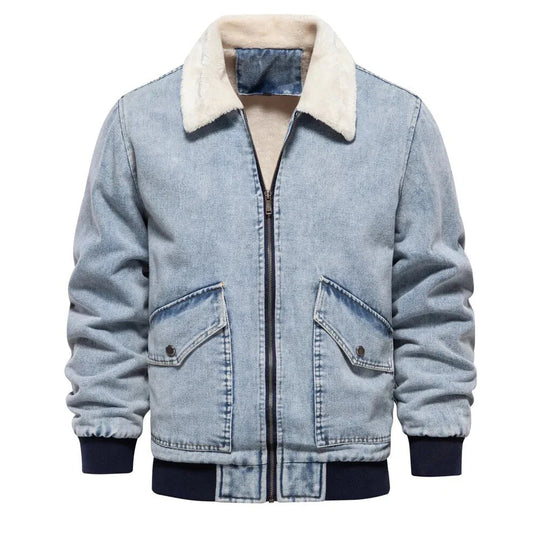 Denim Sherpa Jacket for Men