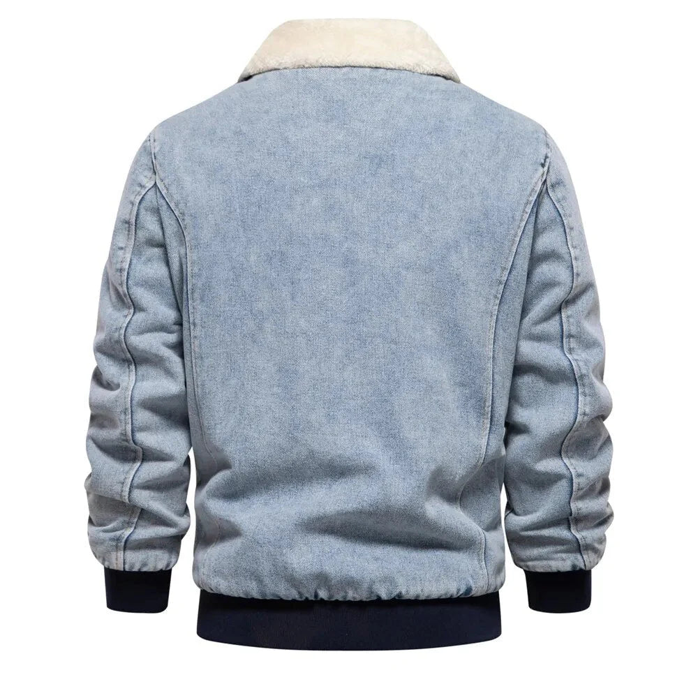 Denim Sherpa Jacket for Men