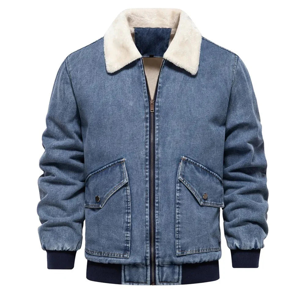 Denim Sherpa Jacket for Men