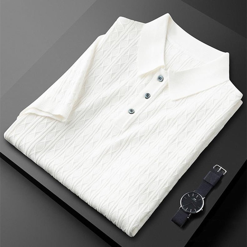 Diamond Knit Polo for Men