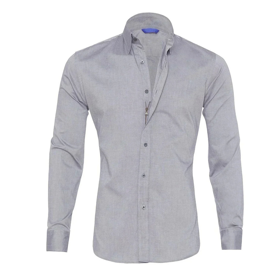 Men's Wrinkle-Free Zip Shirt