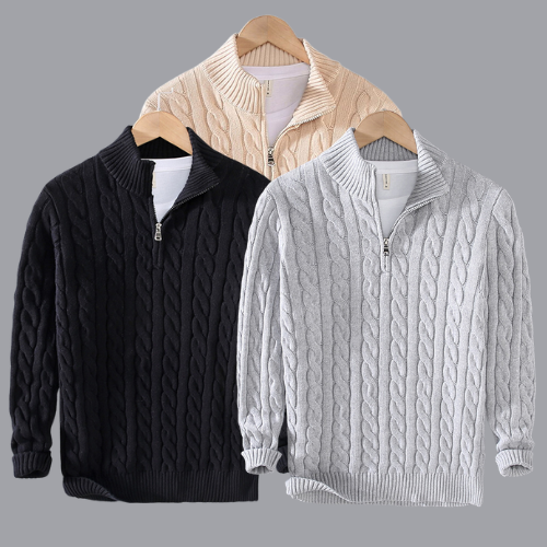 Men’s Zip-Up Autumn Sweater