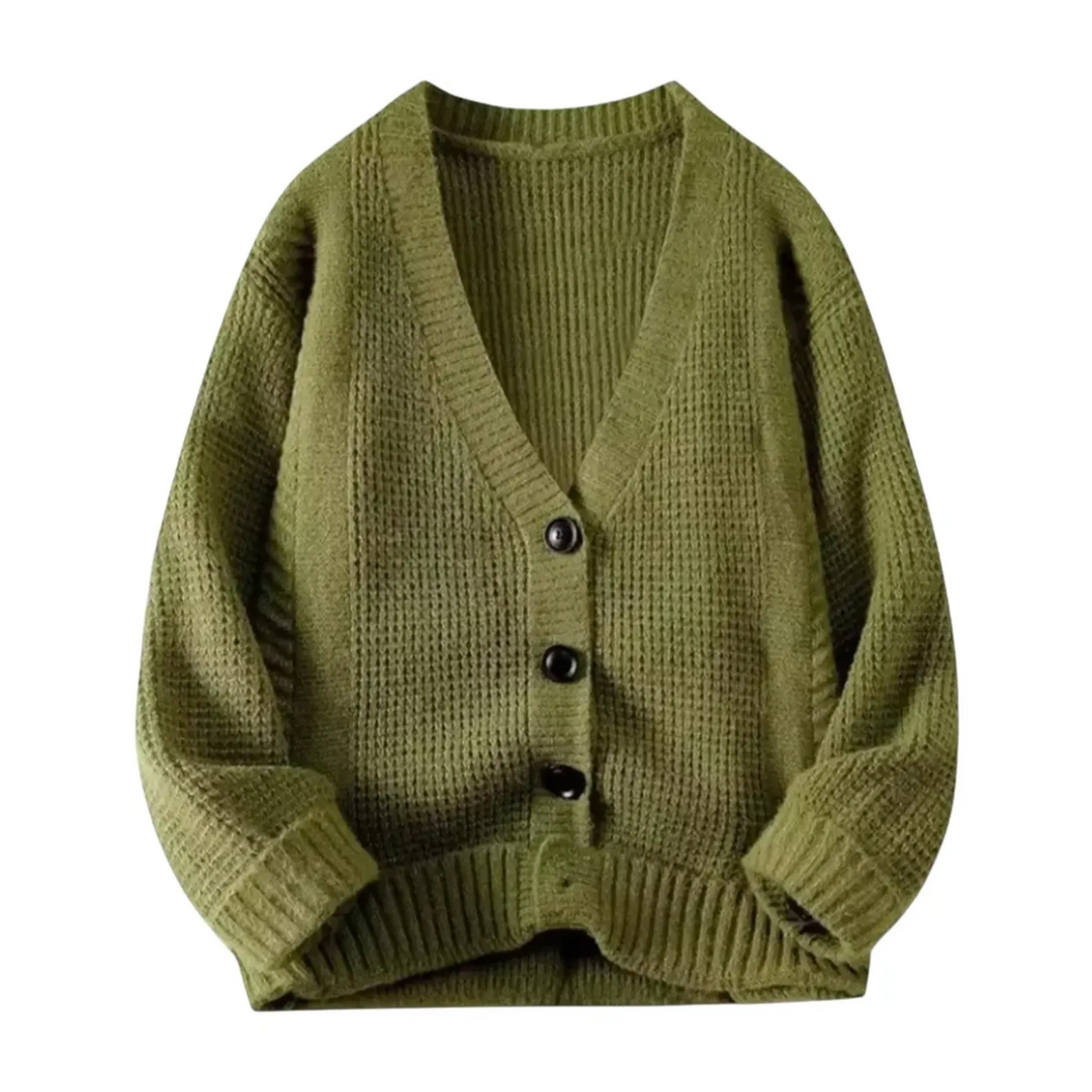 Men's V-Neck Cozy Knit Cardigan