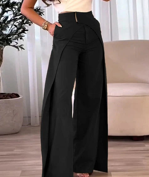 Elegant Wide High-Waisted Trousers for Women