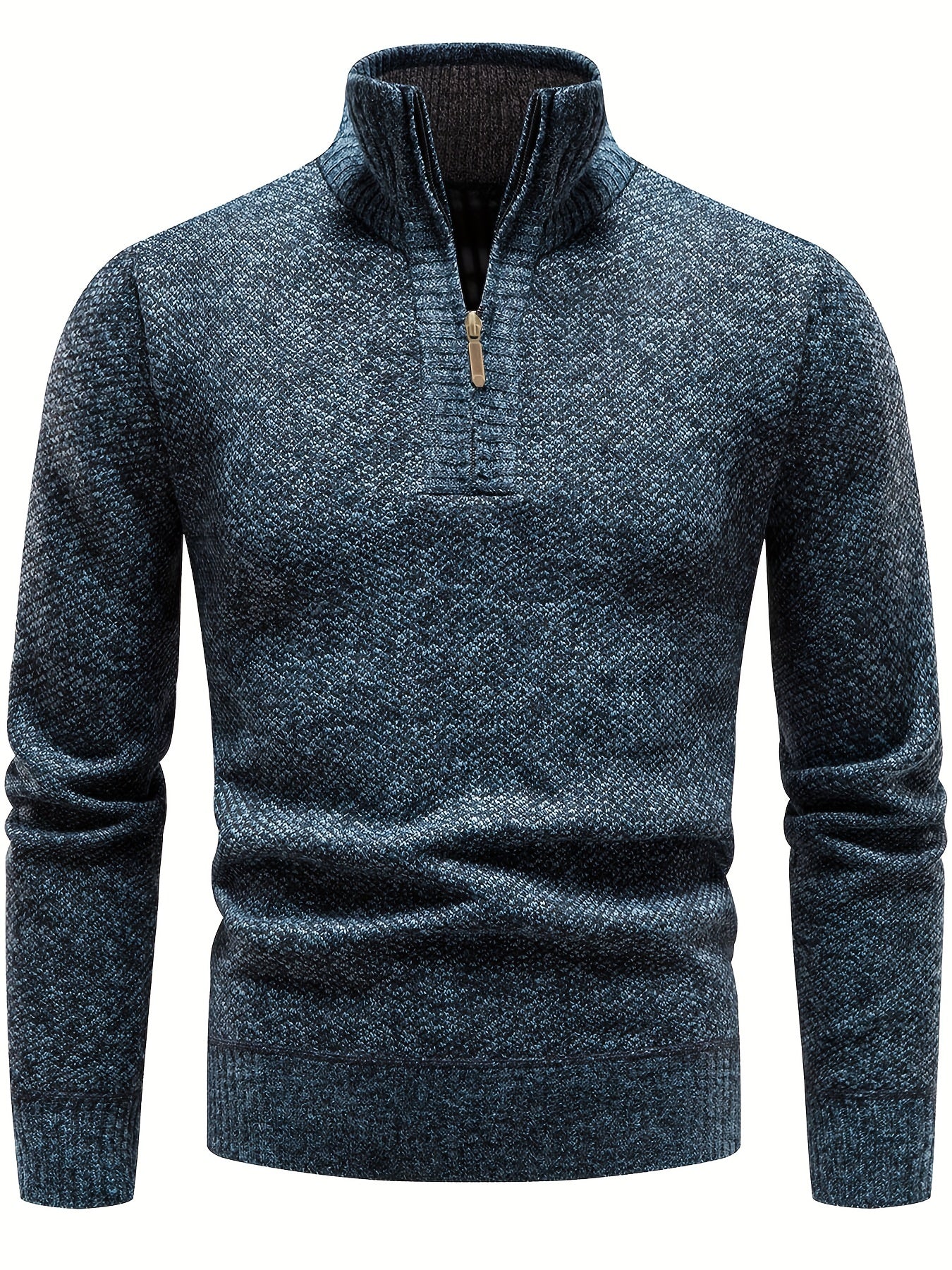 Men's Half Zip Turtleneck Sweater