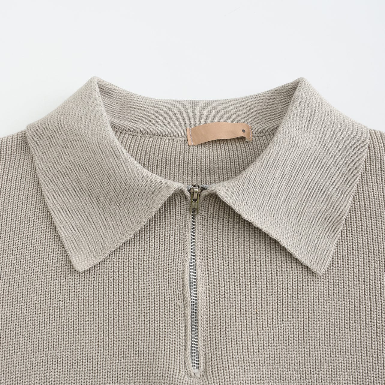 Knitted Half Zip Lapel Sweat For Men