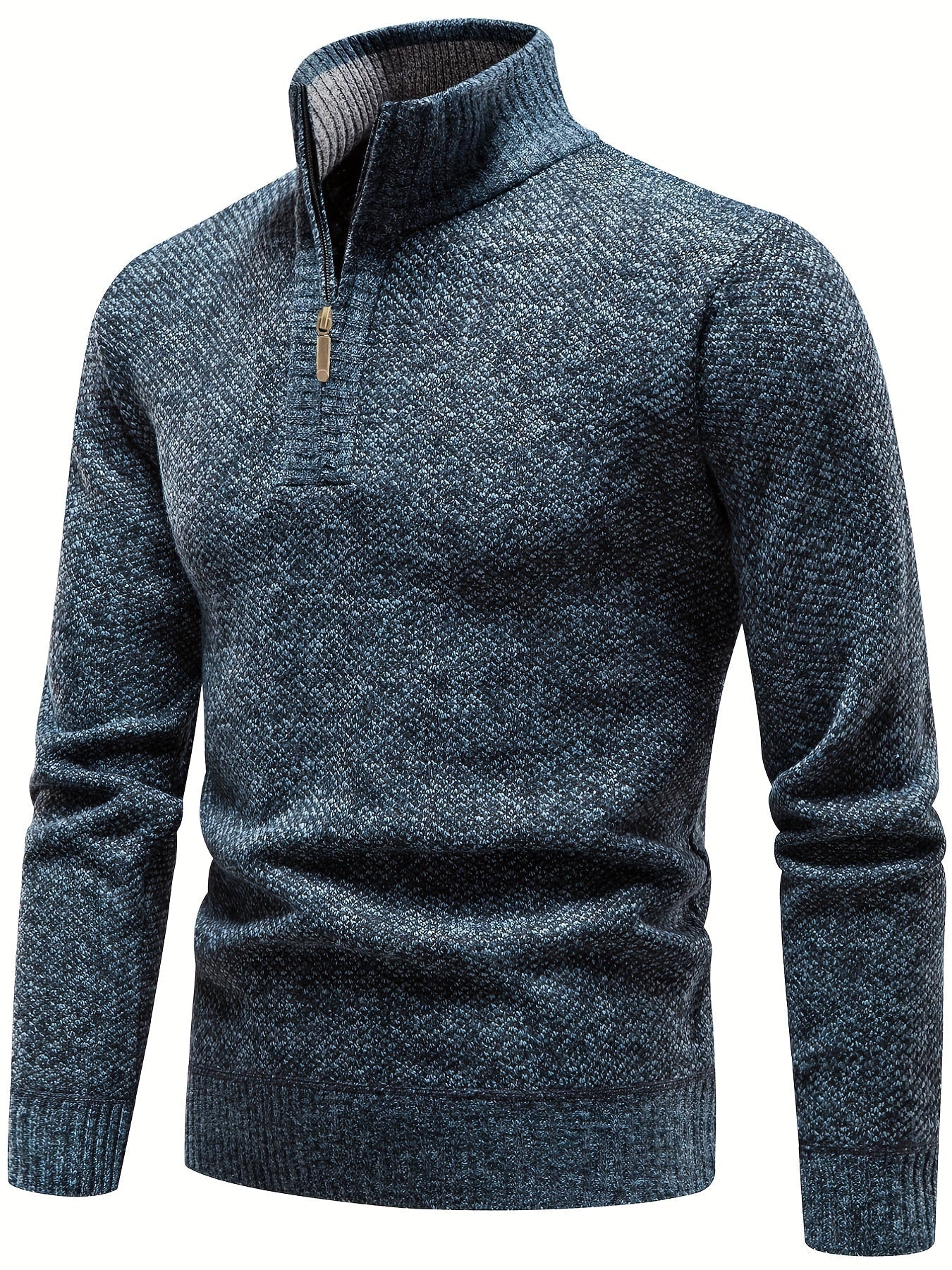 Men's Half Zip Turtleneck Sweater