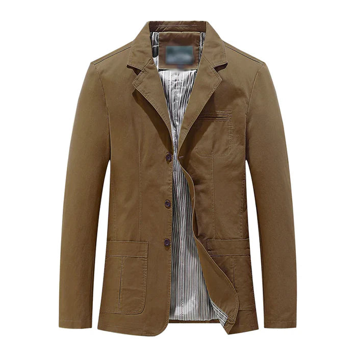 Canvas Lapel Blazer With Pockets For Men - Armoire Melbourne