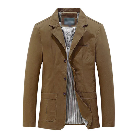 Canvas Lapel Blazer With Pockets For Men - Armoire Melbourne