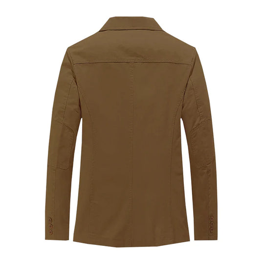 Canvas Lapel Blazer With Pockets For Men - Armoire Melbourne