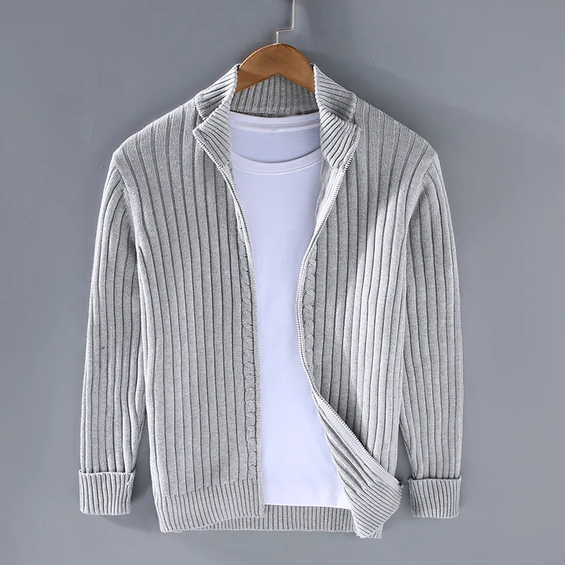 Classic Ribbed Knit Cardigan for Men - Armoire Melbourne
