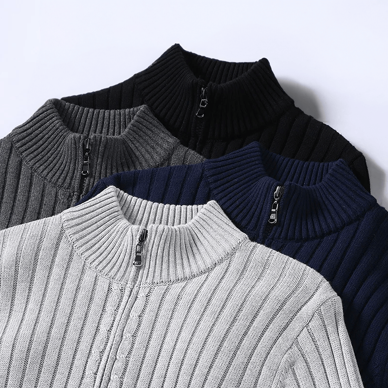 Classic Ribbed Knit Cardigan for Men - Armoire Melbourne