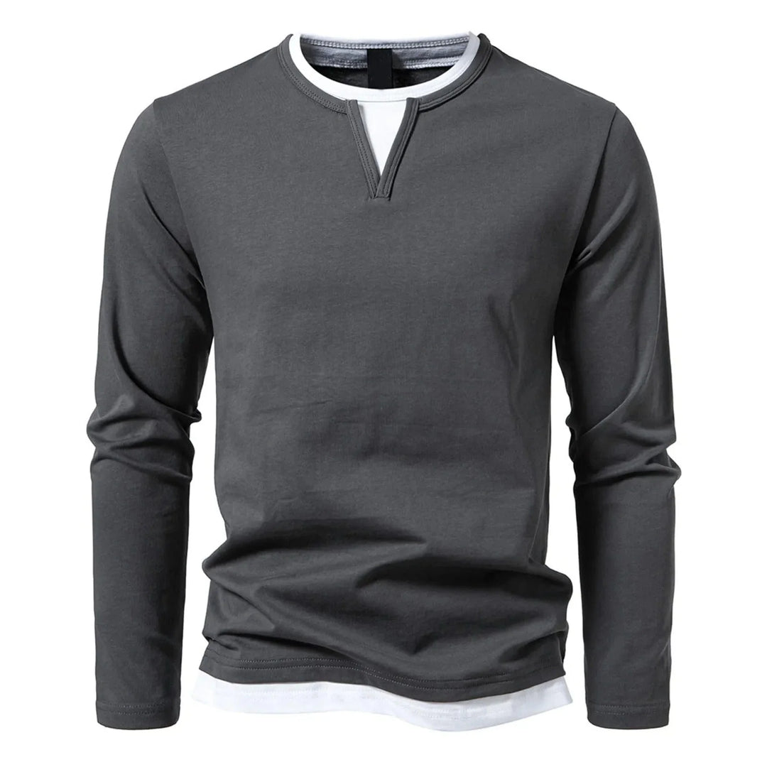 Men's Long-Sleeved V-Neck T-Shirt