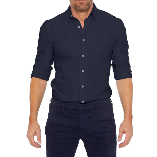 Men's Wrinkle-Free Zip Shirt