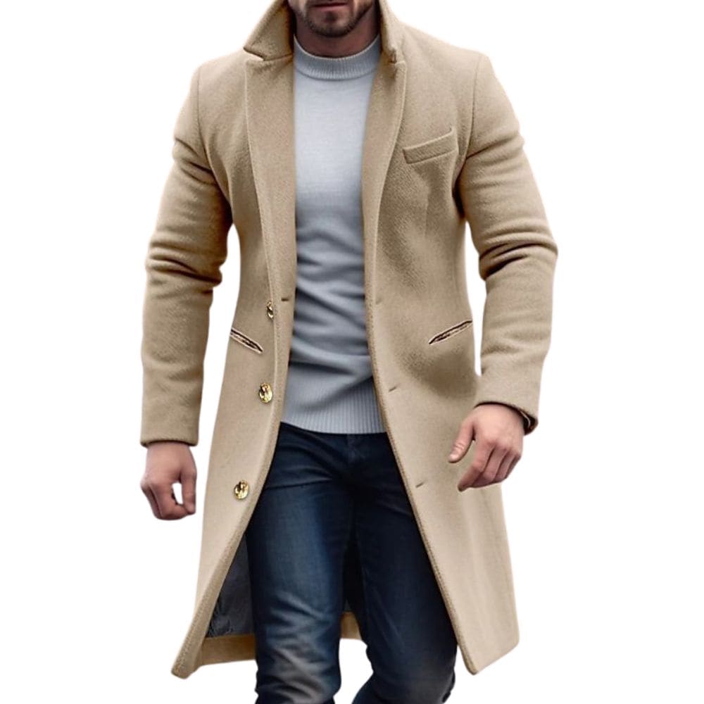 Essential Buttoned Trenchcoat with Mid-Length Fit - Armoire Melbourne