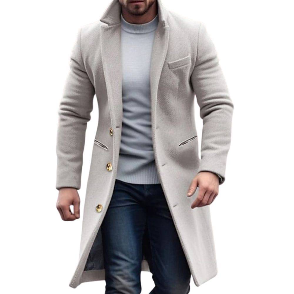 Essential Buttoned Trenchcoat with Mid-Length Fit - Armoire Melbourne