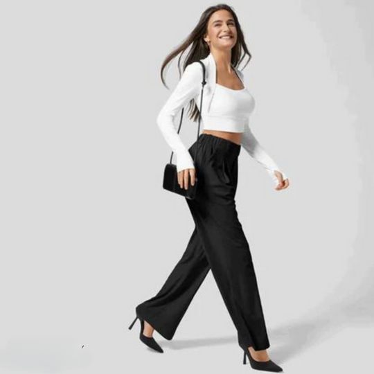 High-Tailed Office Pants for Women