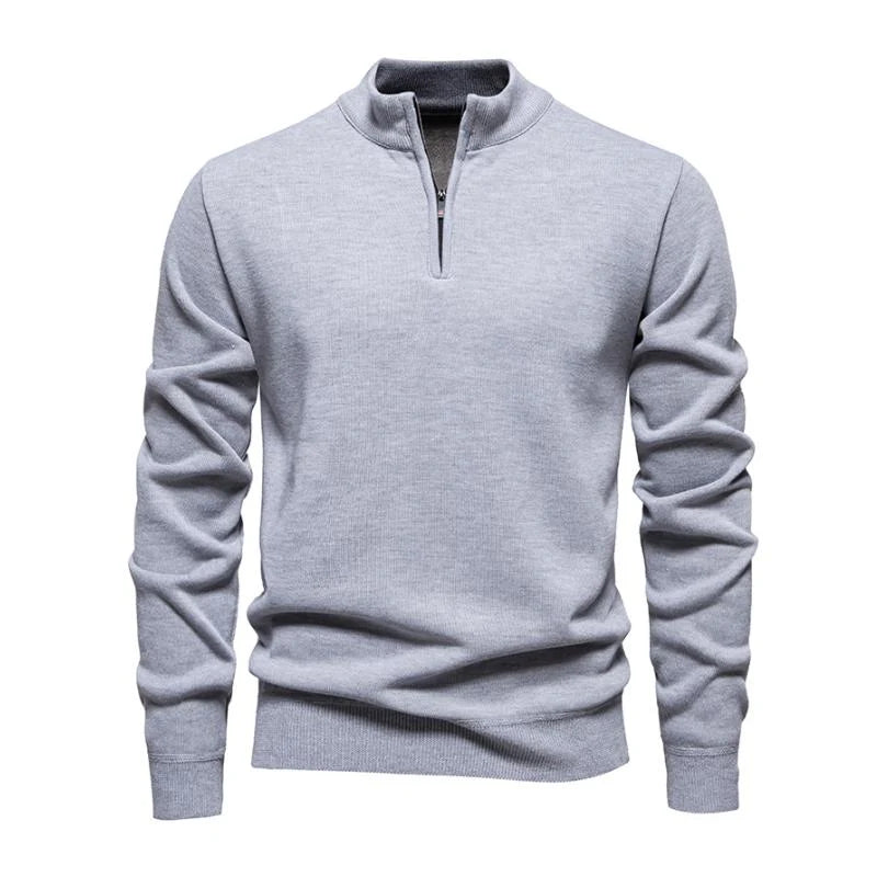 Half-Zip Pullover Sweater with Lightweight Knit - Armoire Melbourne