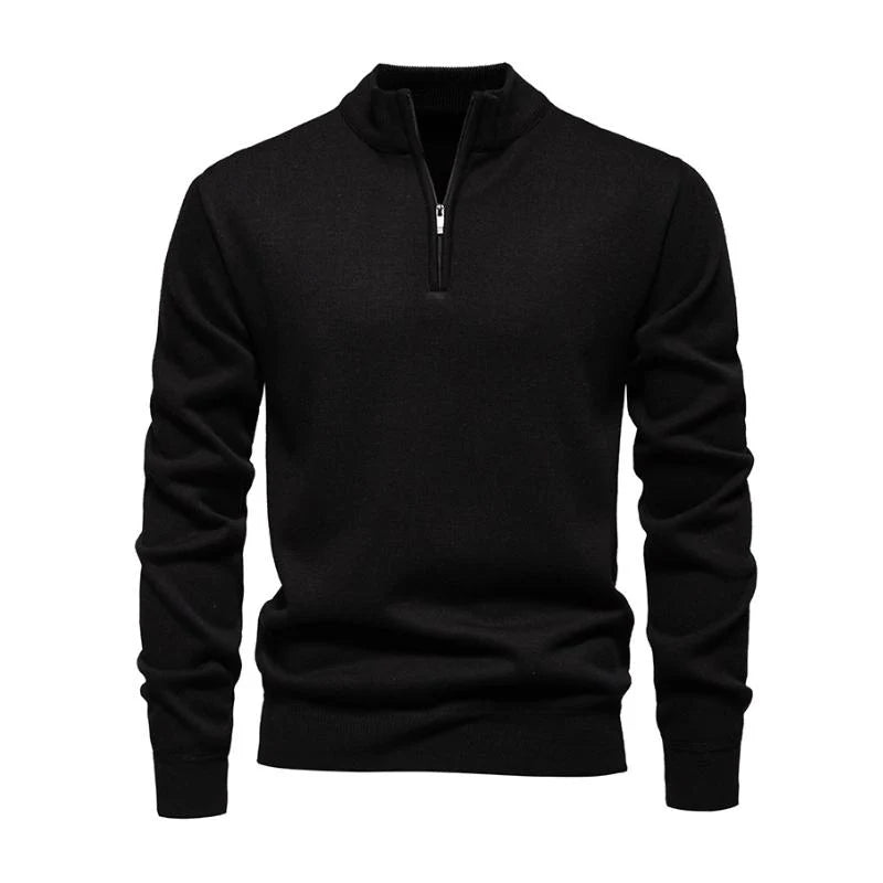 Half-Zip Pullover Sweater with Lightweight Knit - Armoire Melbourne