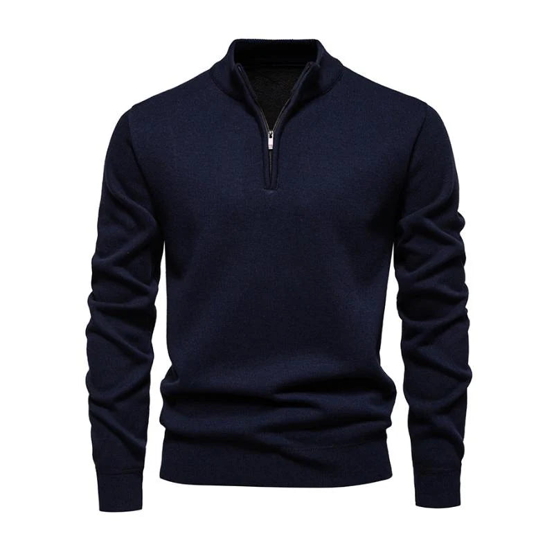 Half-Zip Pullover Sweater with Lightweight Knit - Armoire Melbourne