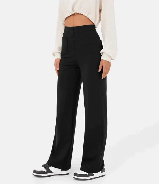 Women's High-waisted elastic casual pants