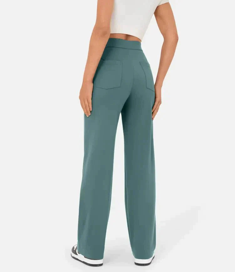 Women's High-waisted elastic casual pants