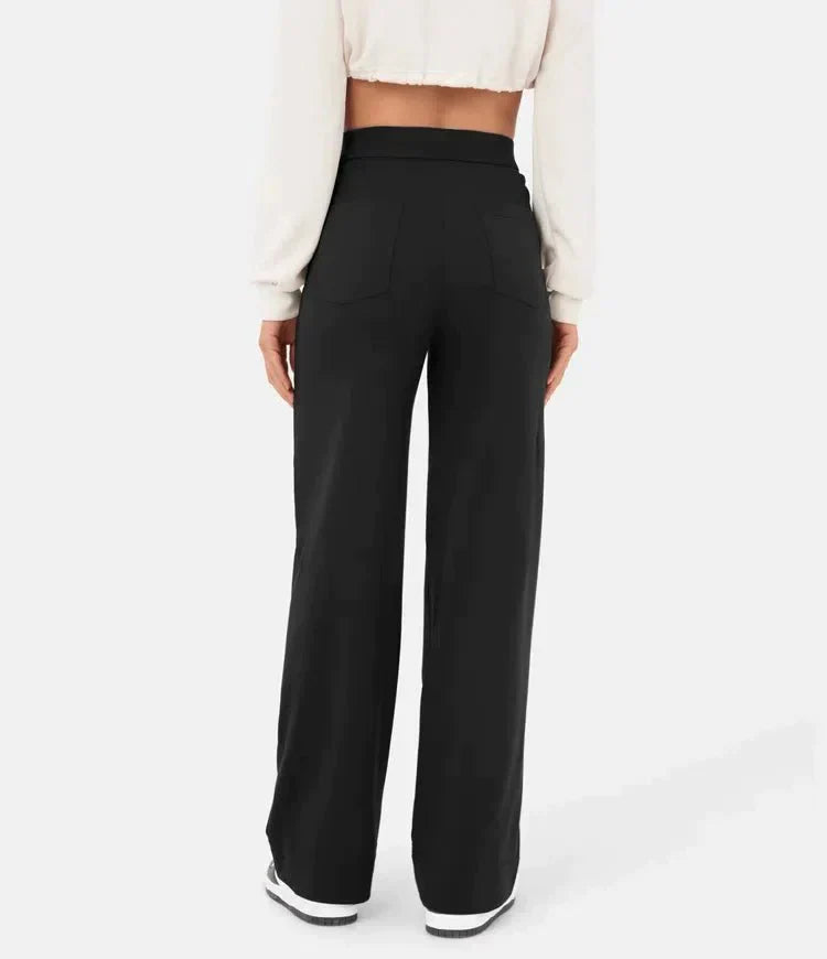 Women's High-waisted elastic casual pants