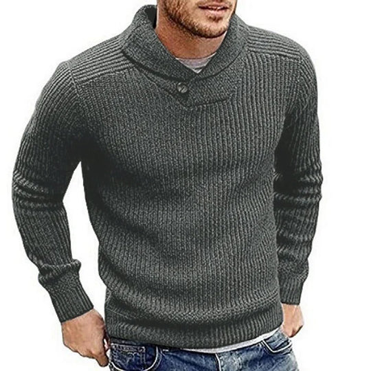 Men's Solid Color Pullover Sweater