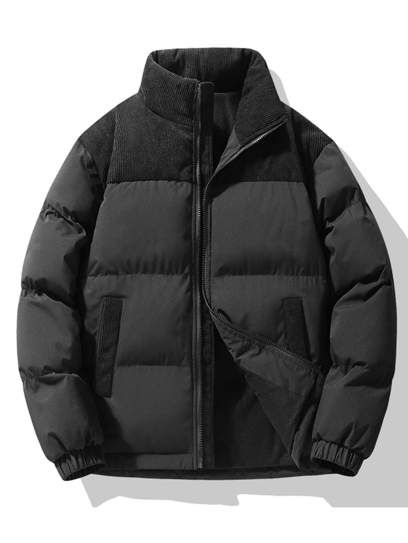 Men's Corduroy Collar Puffer Jacket