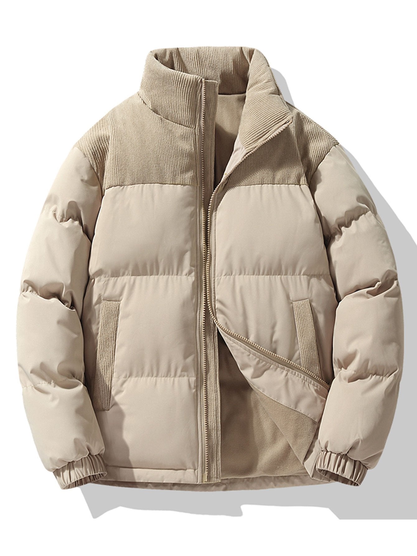 Men's Corduroy Collar Puffer Jacket