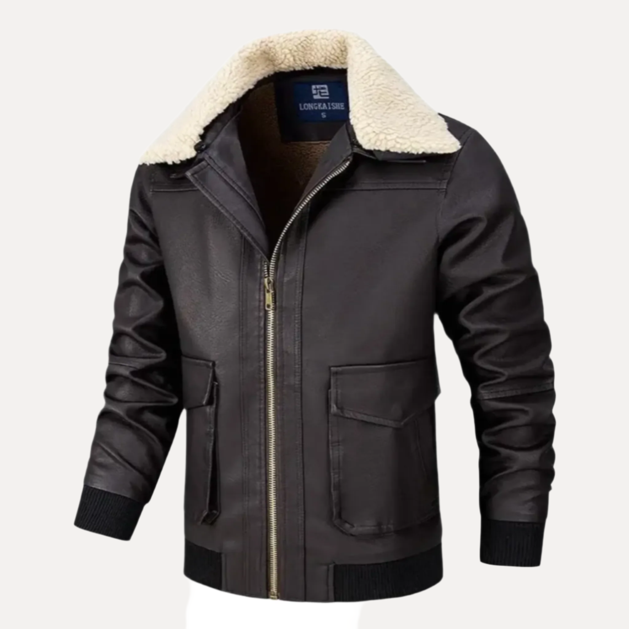 Armoire Men’s Fleece Lined Leather Jacket