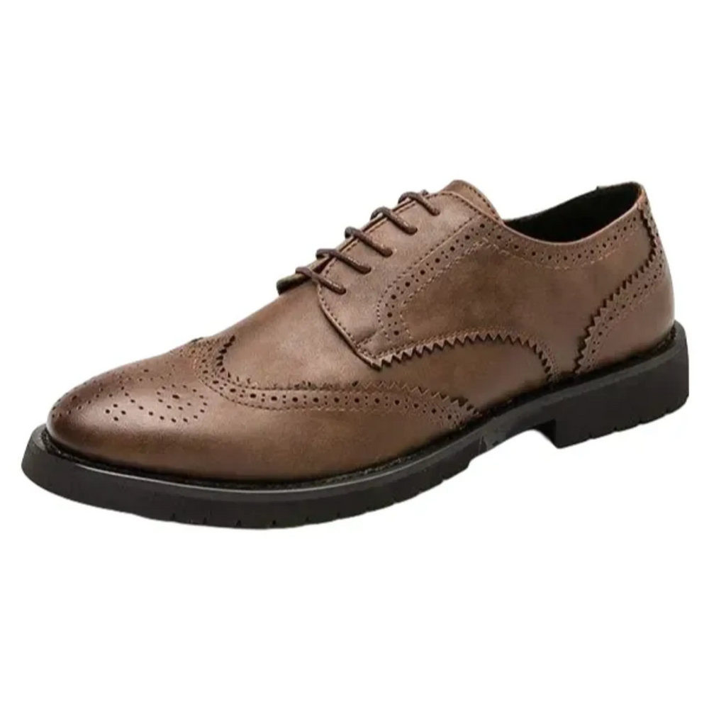 Men's Wingtip Leather Oxford Shoes
