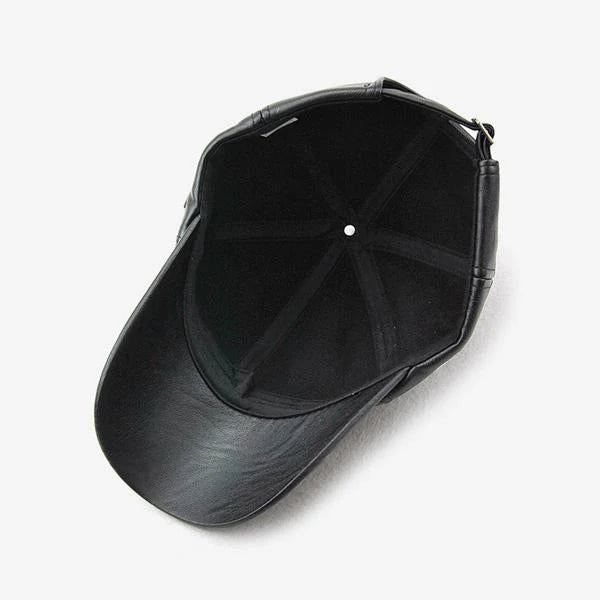 Leather Baseball Cap for Men