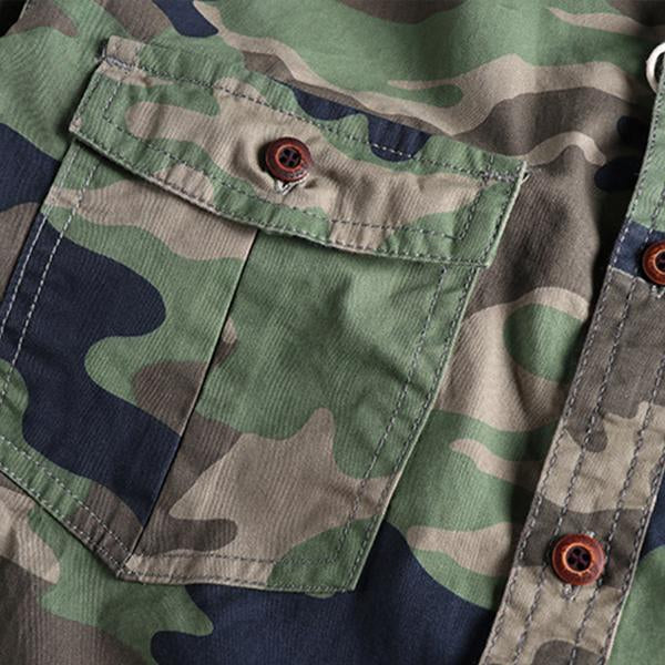 Men's Washed Camo Cargo Shirt