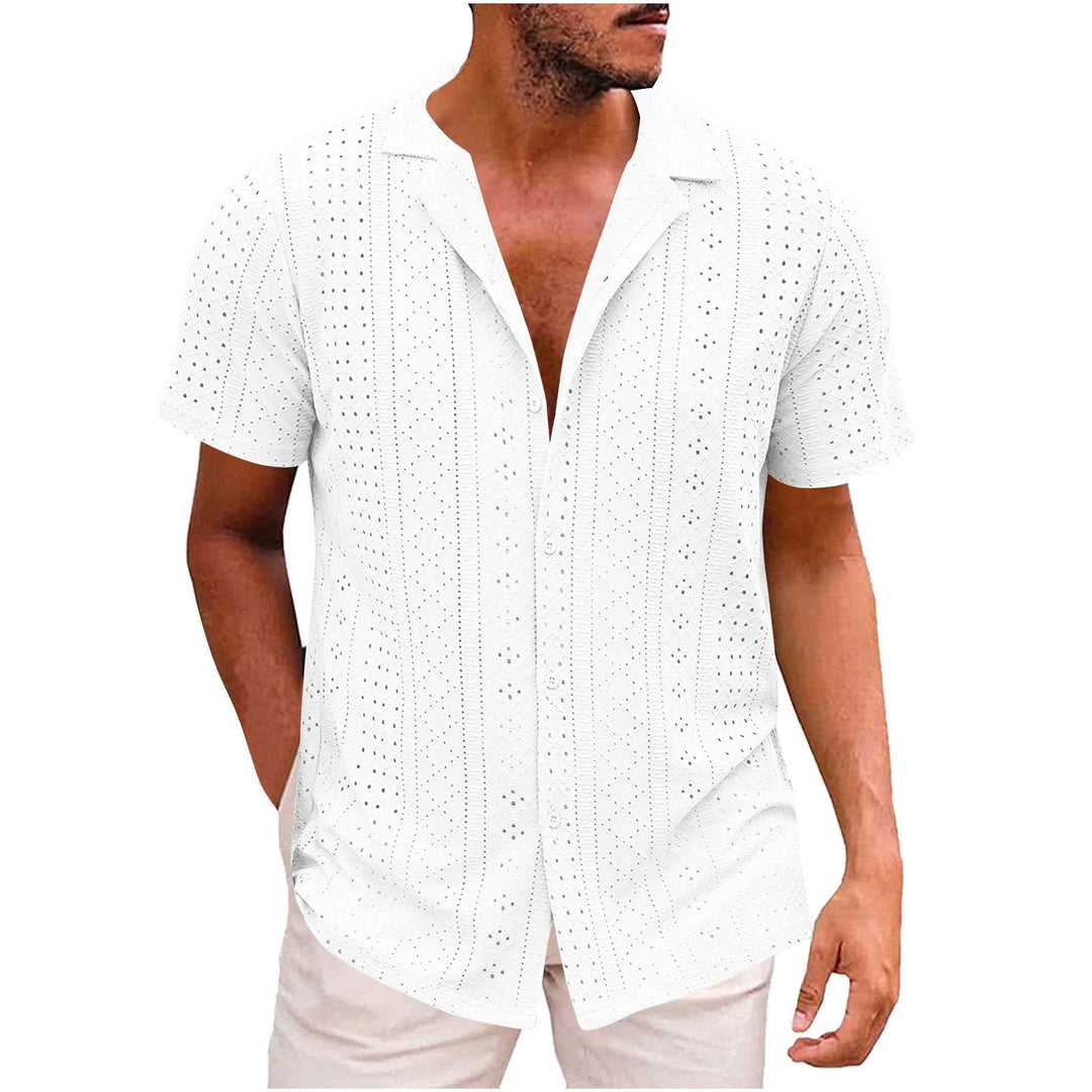 Men's Lace Short Sleeve Shirt