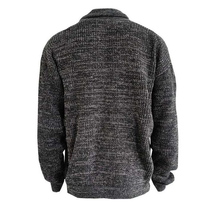 Men's Long Sleeve Solid Color Knit Sweater Jacket