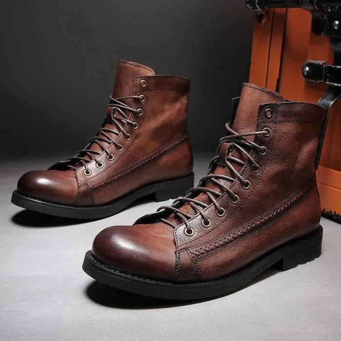 Men’s Vintage Leather Ankle Boots - Armoire Melbourne