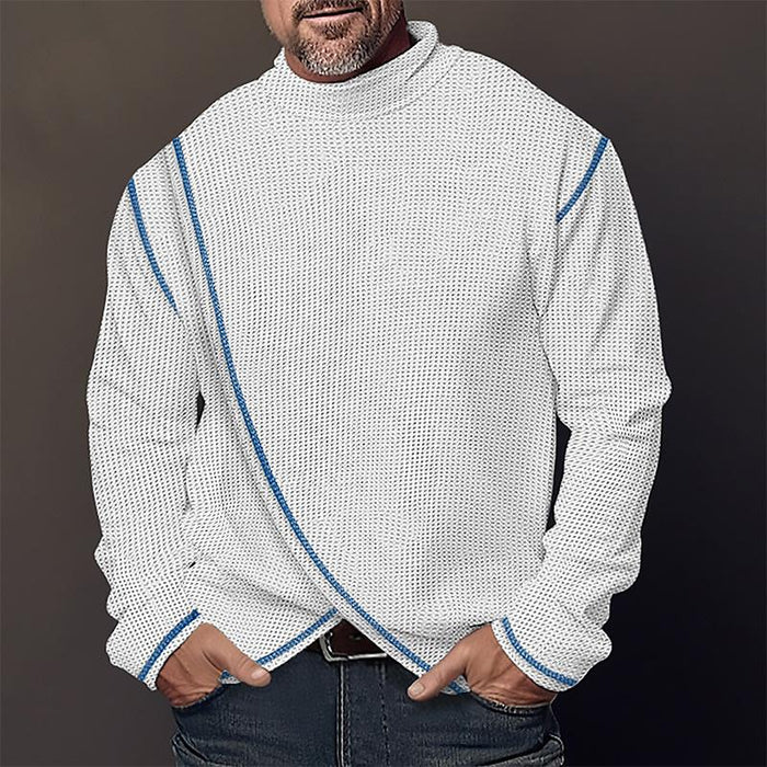 Men's Turtleneck Long Sleeve Pullover T-Shirt