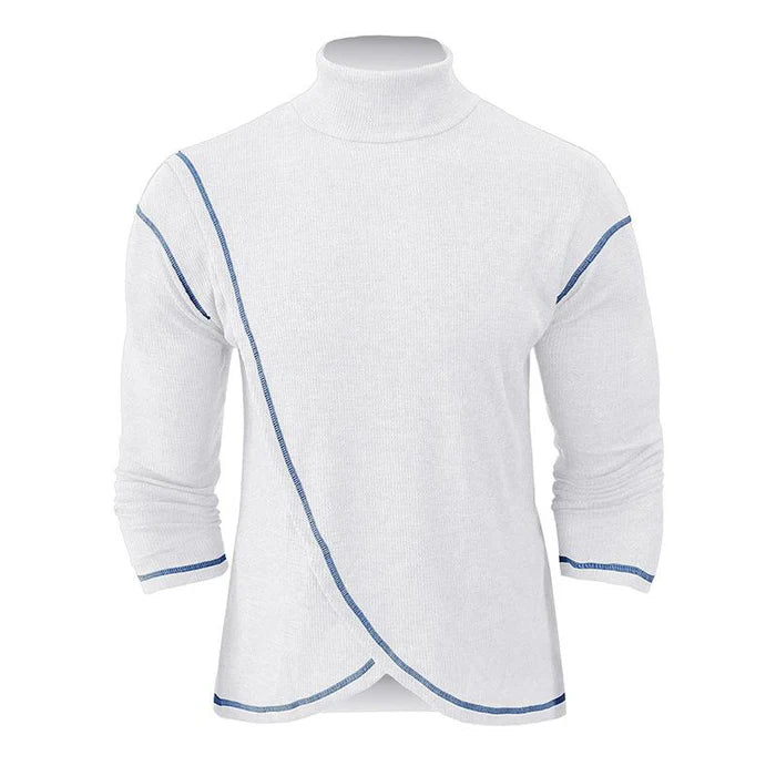 Men's Turtleneck Long Sleeve Pullover T-Shirt