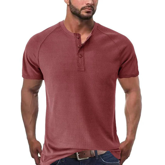 Men's Short Sleeve Henley T-Shirt