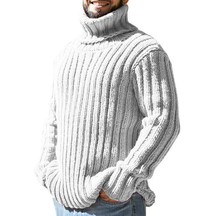 Men's Casual Turtleneck Slim Fit Knit Sweater