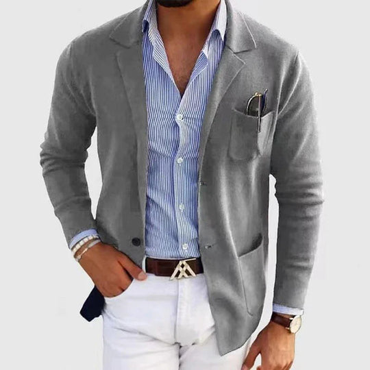 Men's Slim-Fit Knitted Blazer