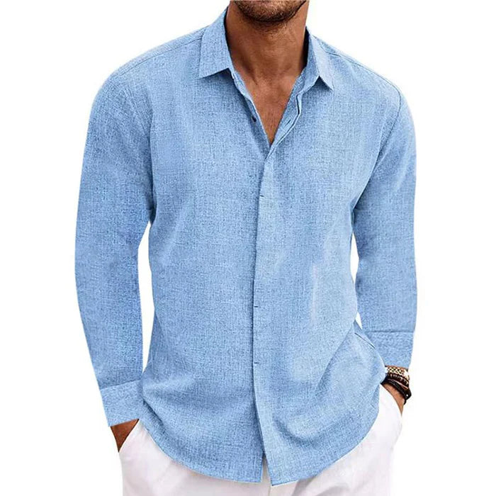 Men's Casual Loose Long Sleeve Shirt