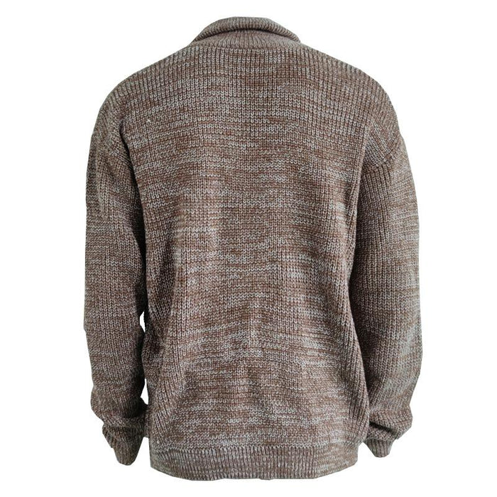 Men's Long Sleeve Solid Color Knit Sweater Jacket