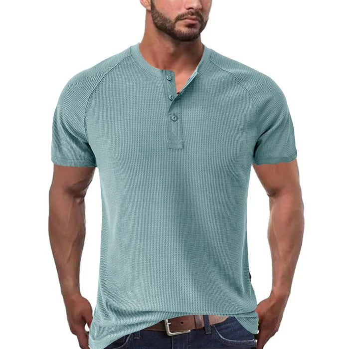 Men's Short Sleeve Henley T-Shirt