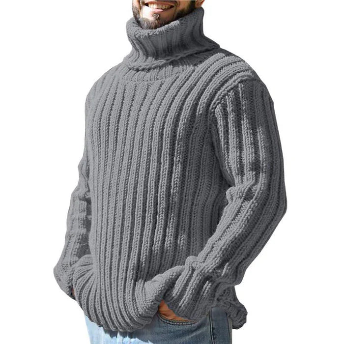 Men's Casual Turtleneck Slim Fit Knit Sweater