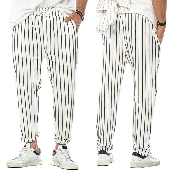 Men’s Casual Striped Trousers