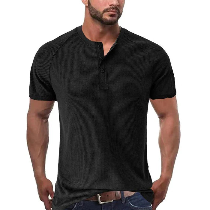 Men's Short Sleeve Henley T-Shirt