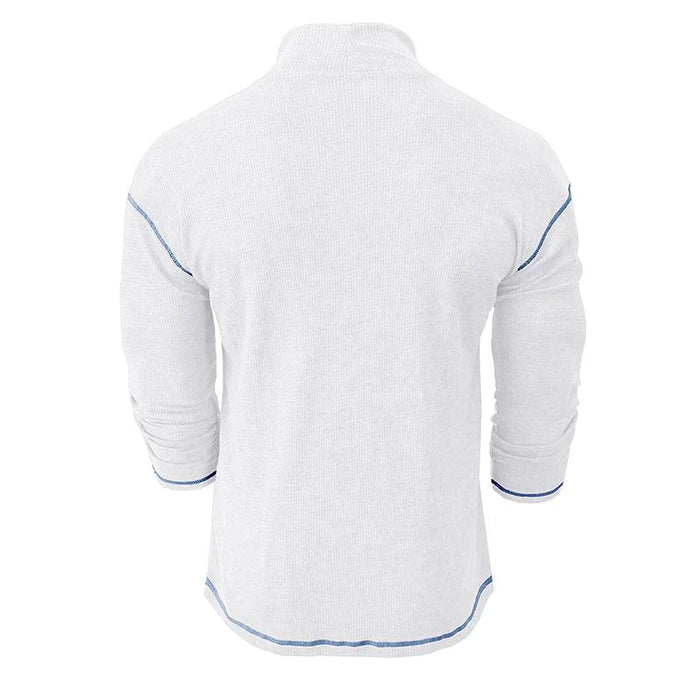 Men's Turtleneck Long Sleeve Pullover T-Shirt